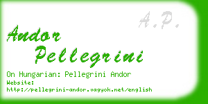 andor pellegrini business card